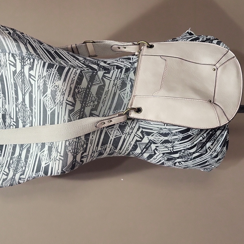 Vegan Leather Taupe Crossbody With Adjustable Guitar Strap *3/$30 Sale*